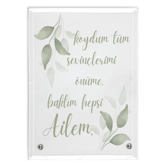 Ailem - Glasaufsteller Hochformat